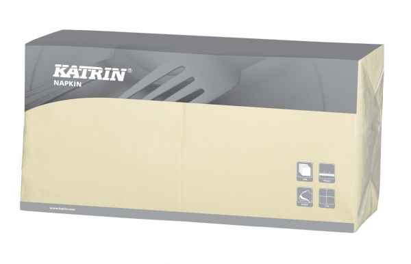 Creme Katrin Premium Servietten papier 330mm 3-lagig 1/4 Falz