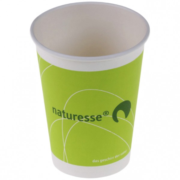 Bio Coffee To Go Becher ppk 300ml Coffee Cup grün, Kaffeebecher kompostierbar