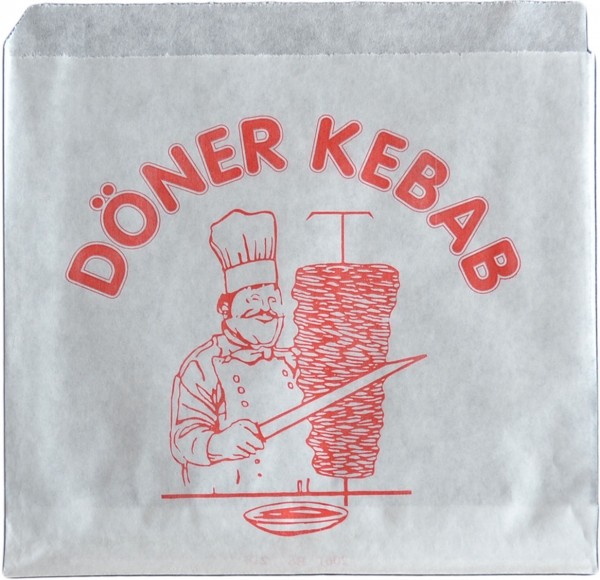 Döner Kebab Beutel 160x160mm rot