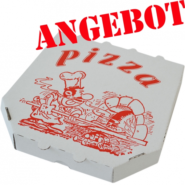 Pizzabox 1 ppk 200x200x30mm mit Motiv "Vegetale Treviso"