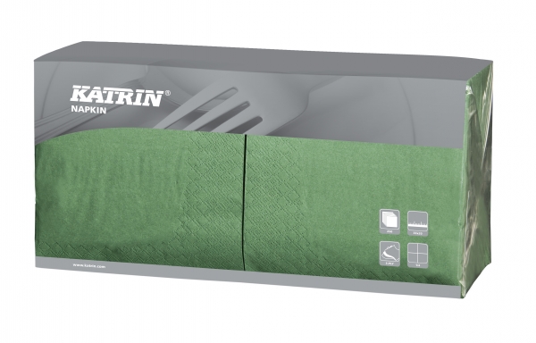 Grün Katrin Premium Servietten papier 330mm 3-lagig 1/4 Falz