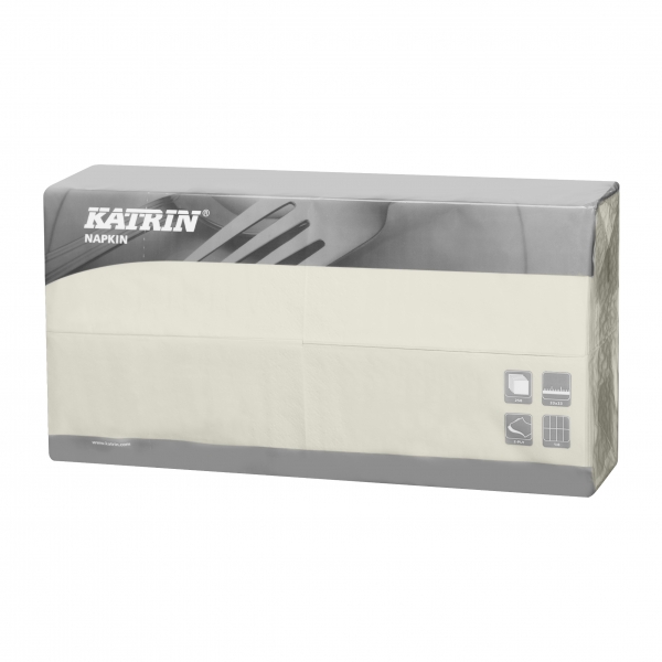 Creme Katrin Premium Servietten papier 240mm 3-lagig 1/4 Falz