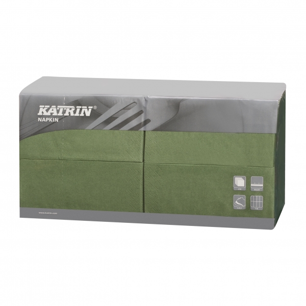 Grün Katrin Premium Servietten papier 330mm 3-lagig 1/8 Falz