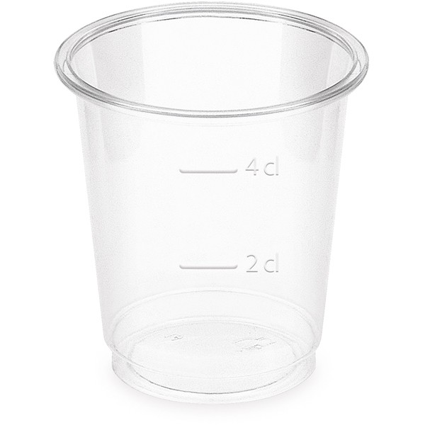 Trinkbecher PLA Schnapsglas 20/40ml (2cl/4cl) glasklar, kompostierbar