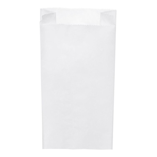 Papier Faltenbeutel weiß 1,5 kg (14+7 x 29 cm) 