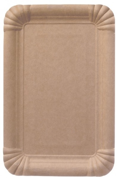 Pappteller 210x290mm aus Kraftkarton mit Fettbarriere