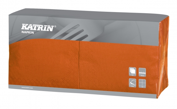 Orange Katrin Premium Servietten papier 240mm 3-lagig 1/4 Falz